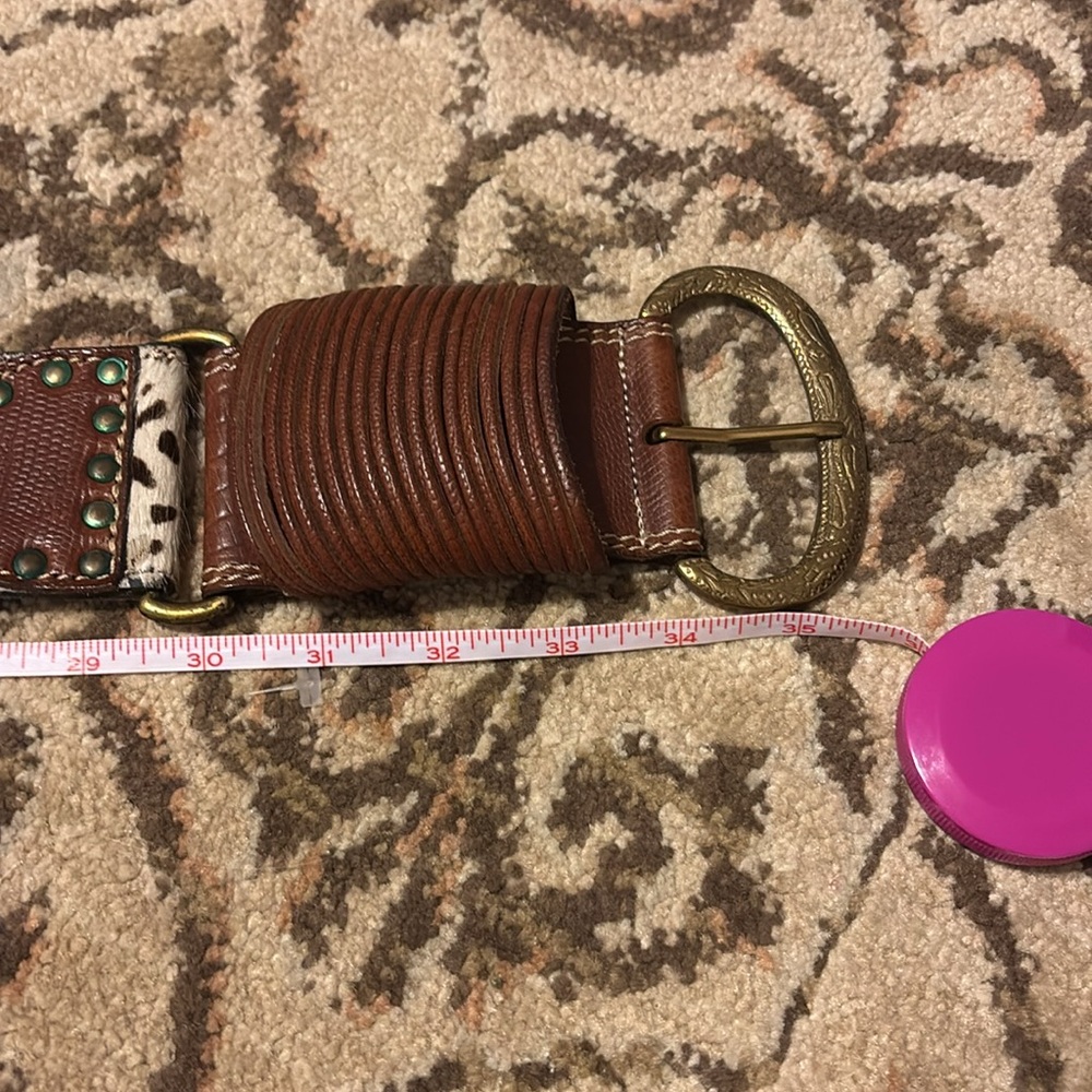 La Doppia Vita Vintage 90s large buckle belt made in Italy - Picture 10 of 11